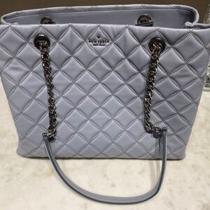 kate spade Quilted Leather Tote - Light Blue